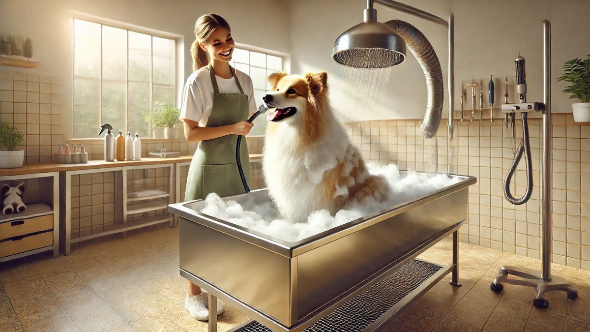 Fresh and Fluffy dog bath service at Robin's Groomingdales in Dunwoody Georgia